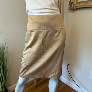 Lipsy Vintage Y2K Shiny Gold Pencil Skirt Large